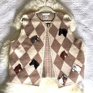 Susan Bristol Horse Sweater Vest